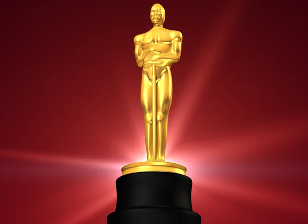 Film award v červené barvě — Stock fotografie