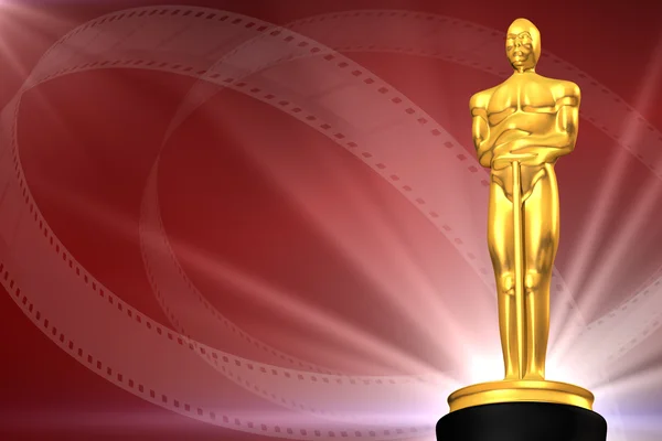 Film award in red with copy space — Stock Photo, Image