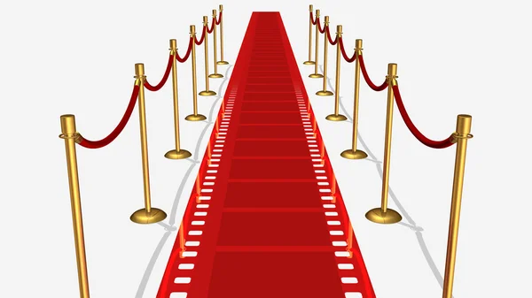 Film Red Carpet Top View — Stock Photo, Image