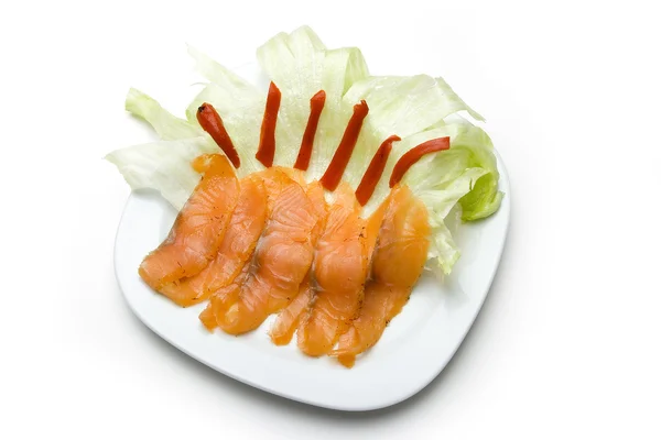 Salmon salad. — Stock Photo, Image