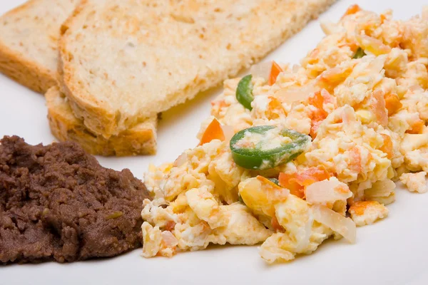 Mexican scrambled eggs. — Stock Photo, Image