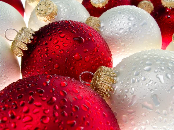 Christmas ornament with water drops 3 — Stock Photo, Image
