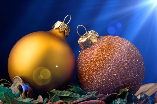 Christmas ornaments and glow — Stock Photo, Image