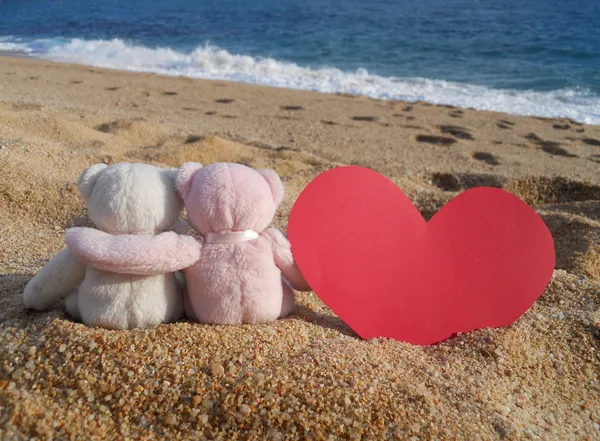 Teddy bears romance — Stock fotografie