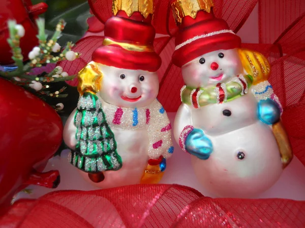 Sněhuláci figurky — Stock fotografie