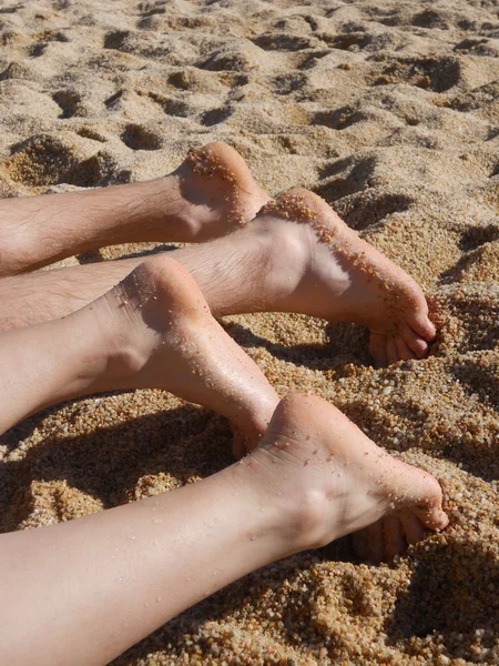 Felices pies de vacaciones — Foto de Stock