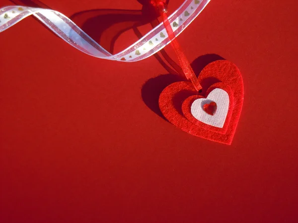 Rode valentines kaart — Stockfoto