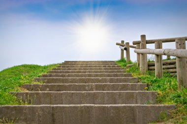 Stairway and Sunlight clipart