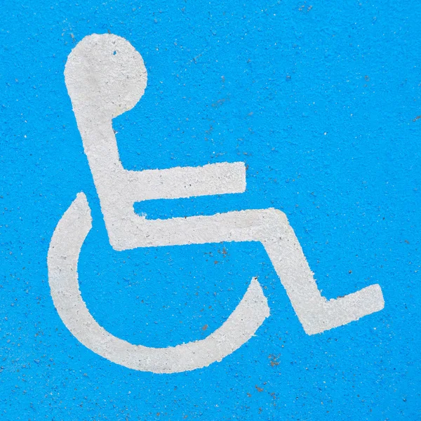 stock image Painted disabled sign