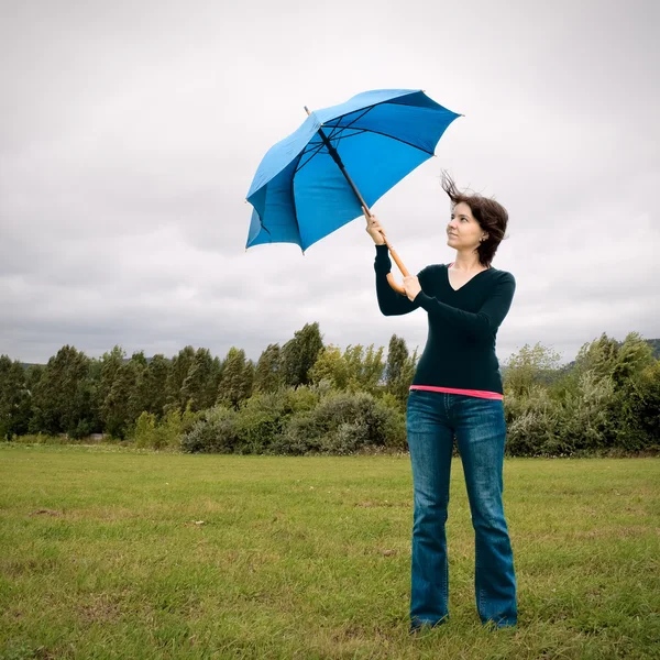 stock image Woman with umbrella