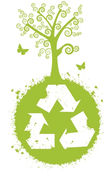 Ανακύκλωση για ένα καλύτερο φύση. — Διανυσματικό Αρχείο
