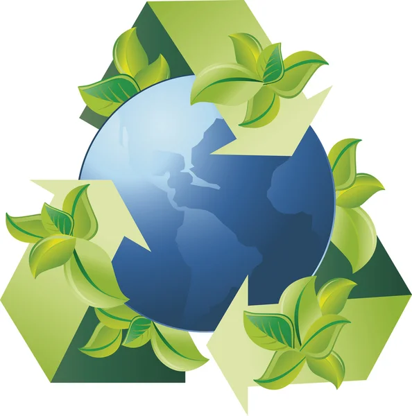 Reciclar verde —  Vetores de Stock