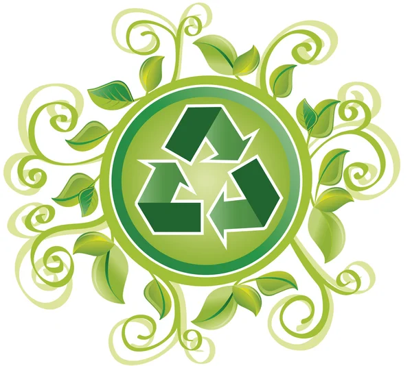Recycle groene gebladerte — Stockvector