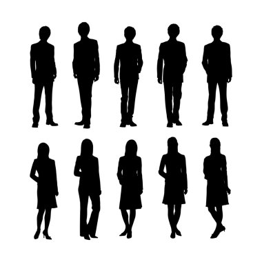 Business silhouette clipart