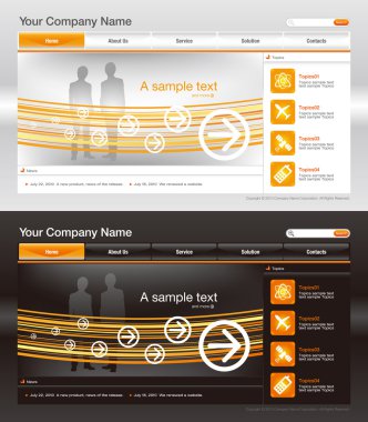 Web site design template, vector clipart