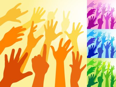 Raised Hands clipart