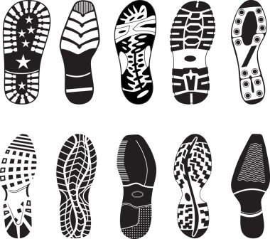 High detail Shoe Tracks collection clipart