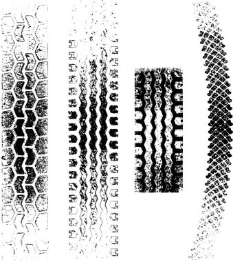 Grunge Tire tracks clipart