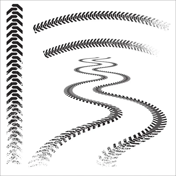Pistes Caterpillar Grunge — Image vectorielle