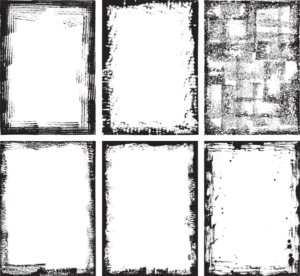 Коллекция высоких деталей Grunge Frames and elements — стоковый вектор