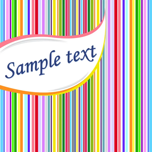 Colorful striped background for text — Stock Vector