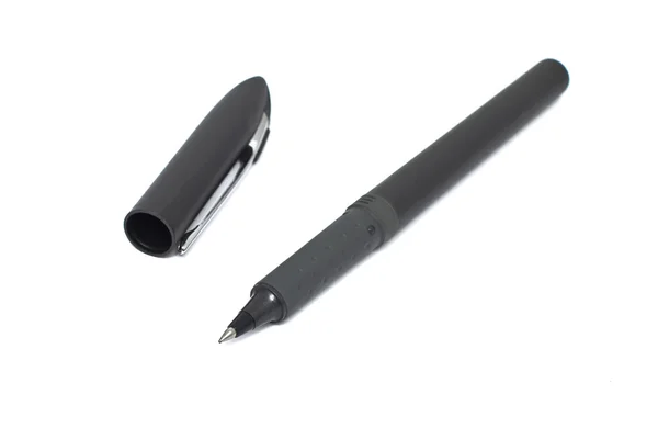 흰색으로 분리 된 검은 펜 — 스톡 사진