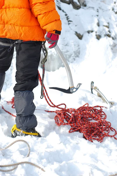 Equipment for ice climbing — Stock Photo, Image