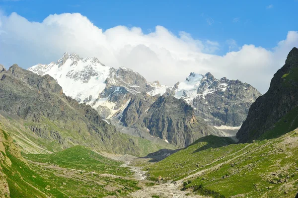 Dağ manzarası ile yeşil alan — Stok fotoğraf