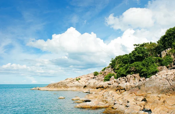 塞舌尔-度假背景在海滩 — 图库照片