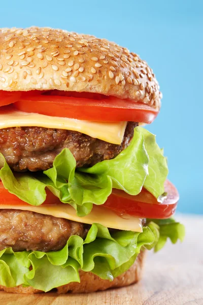 Double cheeseburger — Stock Photo, Image