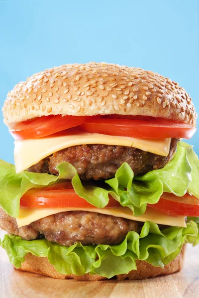 Hambúrguer de queijo duplo — Fotografia de Stock