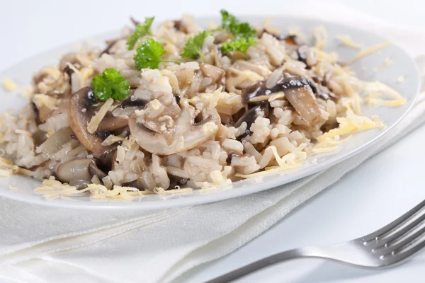 Mushroom risotto — Stock Photo, Image