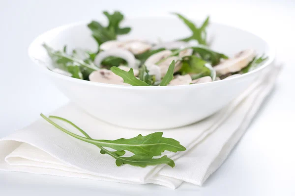 Salad with rucola and mushrooms — Stock Photo, Image
