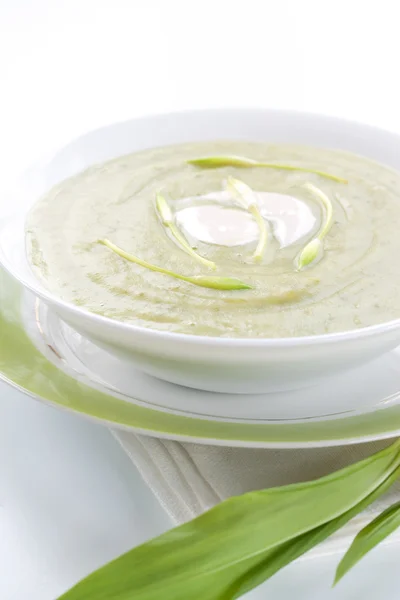 Spring ramson soup — Stock Photo, Image