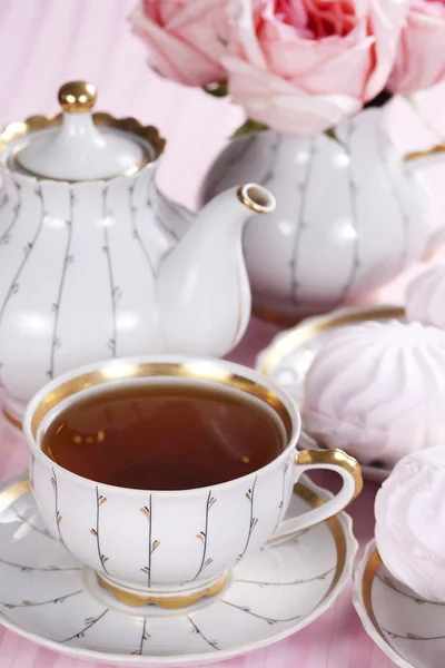 Té y rosas — Foto de Stock