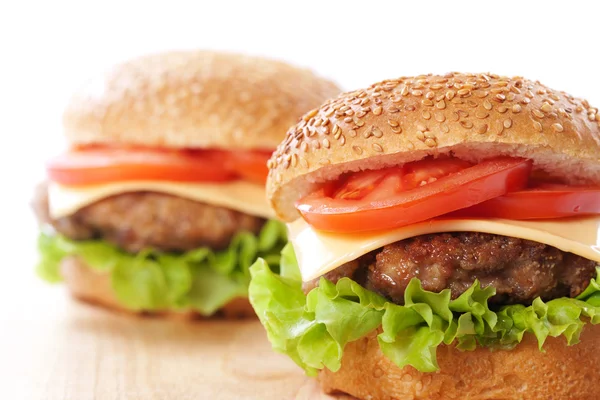 Two cheeseburgers — Stock Photo, Image