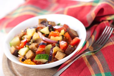 Italian panzanella salad clipart