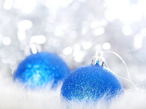 Boules de Noël bleues — Photo