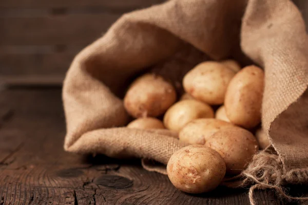Pommes de terre en sac — Photo