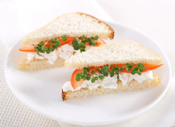 Vegetarian sandwiches — Stock Photo, Image