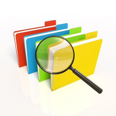 Search of data. Isolated 3D clipart