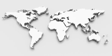 3D World Map clipart