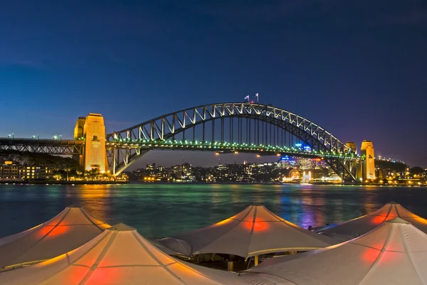 环形码头-悉尼港湾大桥 — 图库照片