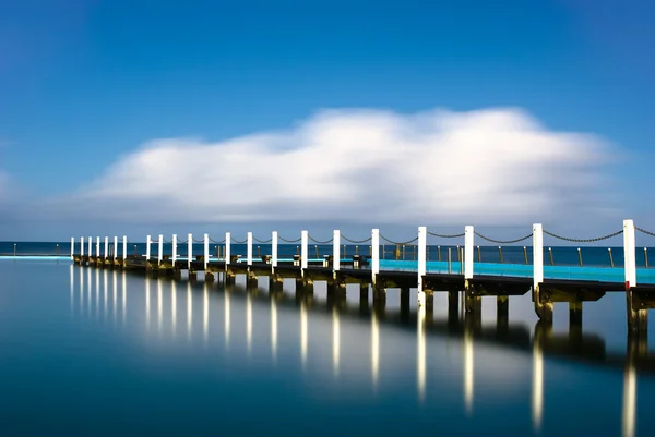 stock image Narrabeen Tidal Pool Pier Reflection