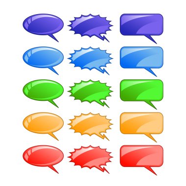 Glossy callouts clipart