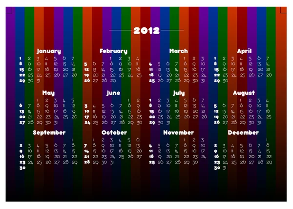 创意 2012年日历模板 — 图库矢量图片