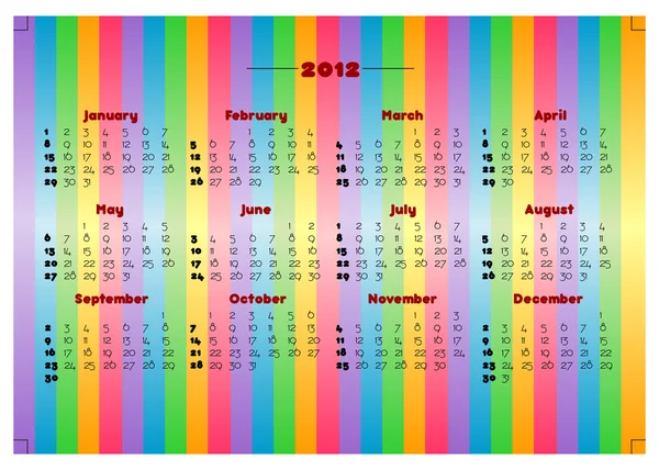Creativa plantilla de calendario 2012 — Vector de stock