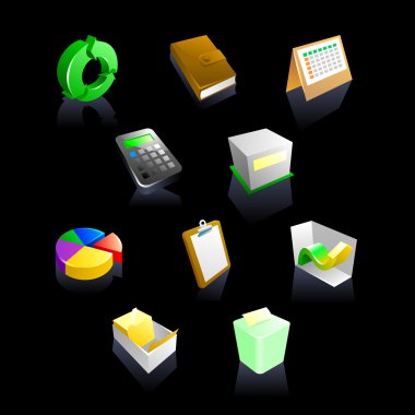 Business iconset collection clipart