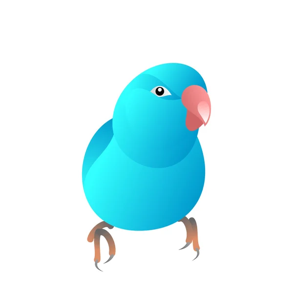 Blauwe papegaai — Stockvector