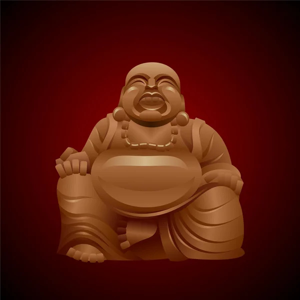 Skrattande buddha — Stock vektor